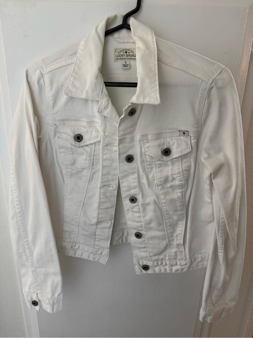 Lucky Brand White Denim Jean Jacket